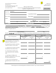 NDE Form 06-015 Claim Form for Transportation Expenses of Children With Disabilities - Nebraska