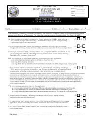 Document preview: Insurance Producer License Renewal Form - Nebraska