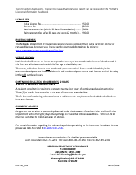 Form DOI-1217 Insurance Consultant License Application - Nebraska, Page 2