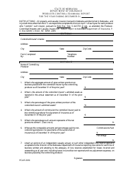 Document preview: Producer-Controlled Annual Report Form - Nebraska