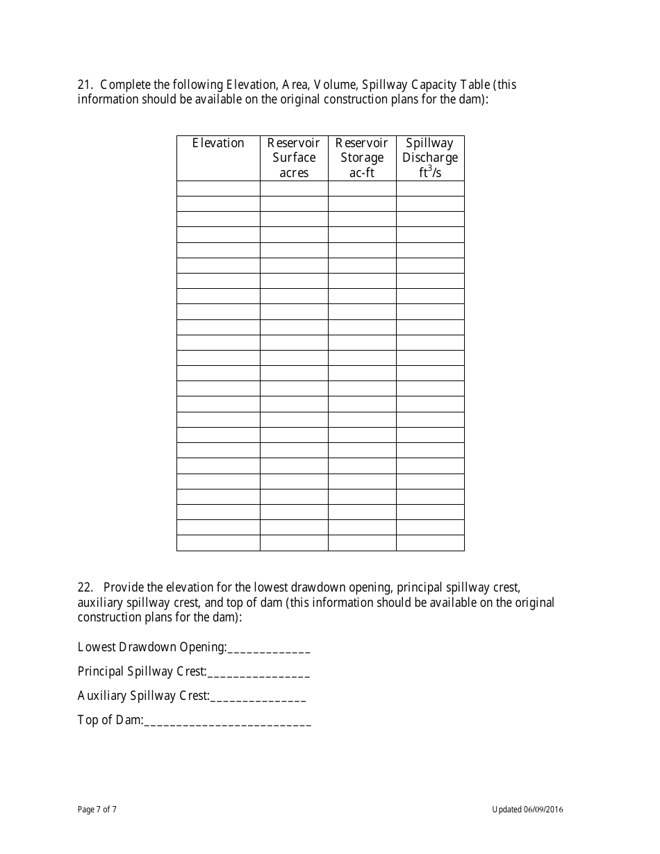 Eap Worksheet - Basic Information Required for Development of Emergency Action Plan - Nebraska, Page 7