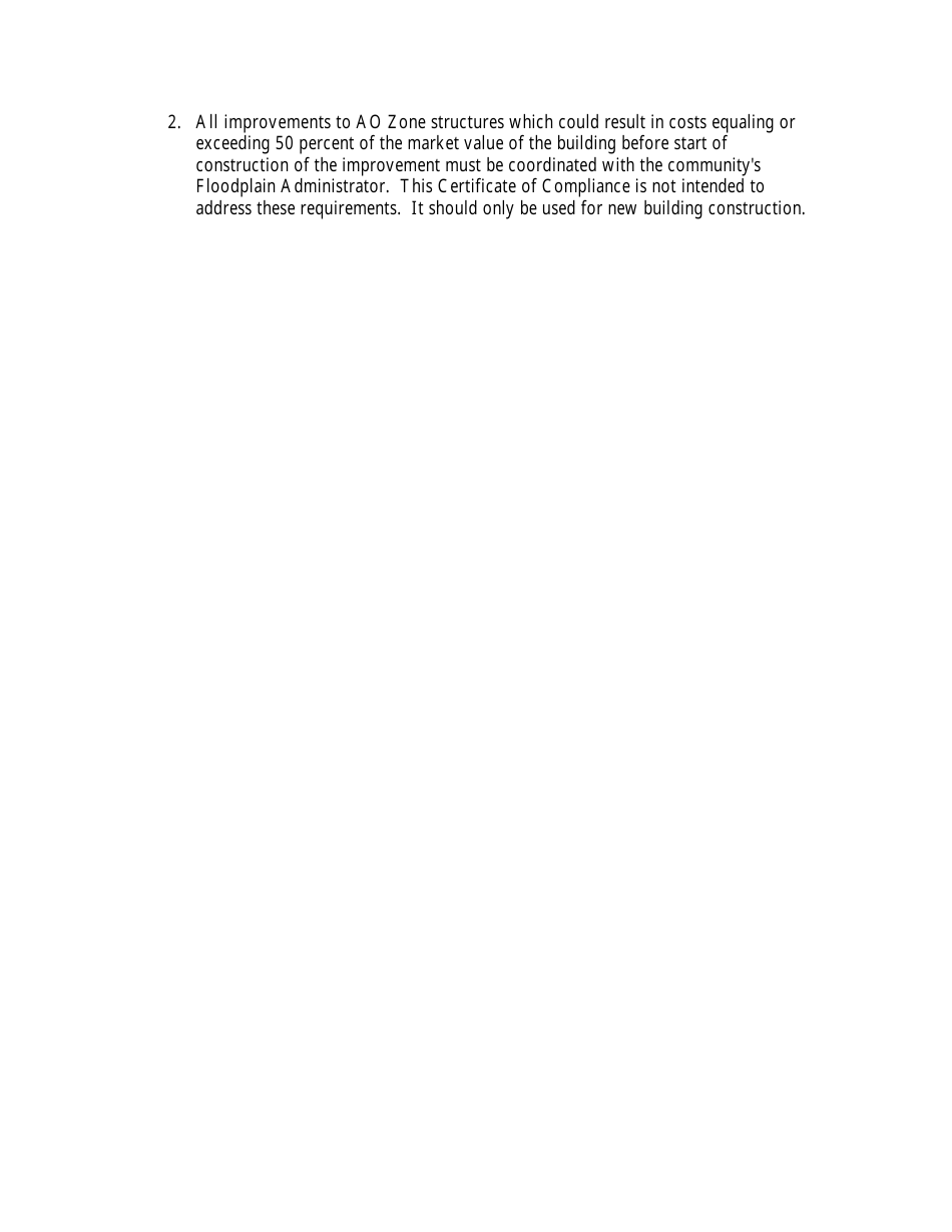 Certificate of Compliance for New Buildings in Firm Zone Ao - Nebraska, Page 3