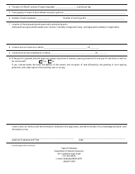 DNR Form 638-2 Application for a Municipal and Rural Domestic Ground Water Transfers Permit - Nebraska, Page 2