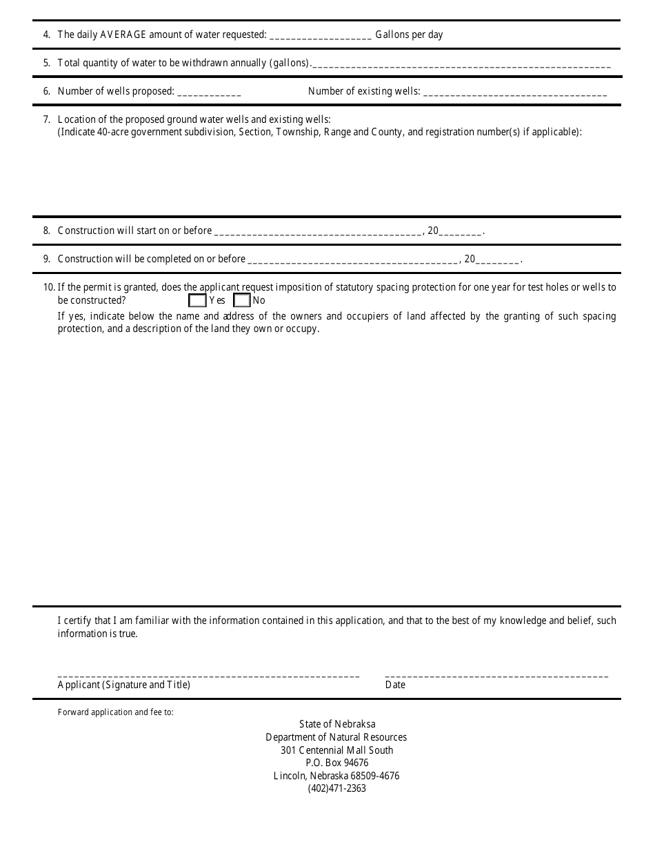 DNR Form 638-2 Download Fillable PDF or Fill Online Application for a ...