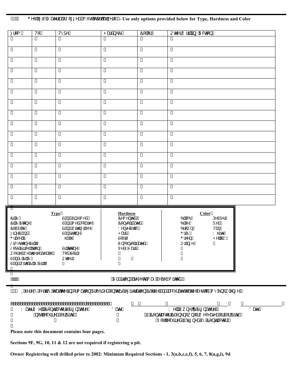 DNR Form WWR Water Well Registration - Nebraska, Page 4
