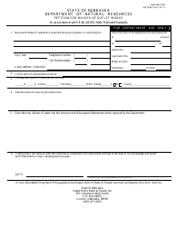 Document preview: NeDNR SW Form 07-13 Petition for Waiver of Outlet Works - Nebraska