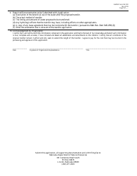 DNR Form SW-200 Application for a Temporary Change of Location of Use and Purpose of Appropriation to Augment the Flow in a Specific Stream Reach - Nebraska, Page 2