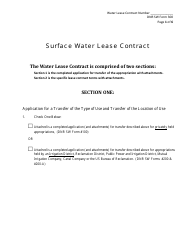 NeDNR SW Form 300 Surface Water Lease Contract - Nebraska