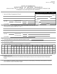 Document preview: DNR Form 962-100-CREP Application for a Change of Appropriation to Augment Stream Flow - Pursuant to a Crep Water Use Contract - Nebraska