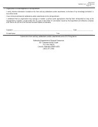 DNR Form SW962-24-A Provisional Relinquishment of a Surface Water Appropriation - Nebraska, Page 2