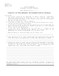 Contest of Preliminary Determination of Nonuse - Nebraska