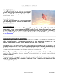 Application for Disabled American Veteran License Plate - Nebraska, Page 2