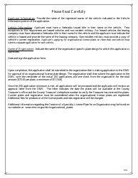 Application for Creation of a Specialty License Plate Design for an Organization - Nebraska, Page 5