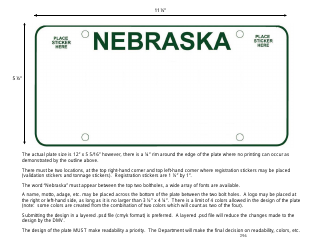 Application for Creation of a Specialty License Plate Design for an Organization - Nebraska, Page 6
