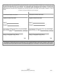 Affidavit of Detachment for a Mobile Home - Nebraska, Page 3