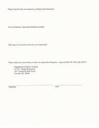 Title VI Complaint Form - Nebraska, Page 2