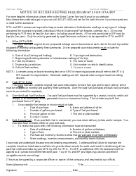 Document preview: Notice of Record-Keeping Requirements for Ifta/Irp Form - Nebraska