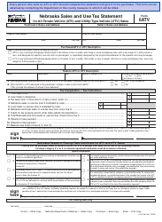 Form 6ATV Nebraska Sales and Use Tax Statement for All-terrain Vehicle (Atv) and Utility-type Vehicle (Utv) Sales - Nebraska