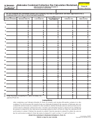 Form 10 Nebraska Combined Collection Fee Calculation Worksheet - Nebraska