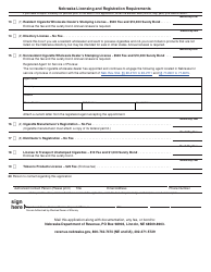 Form 20CT Nebraska Cigarette and Tobacco Products License and Registration Application - Nebraska, Page 2