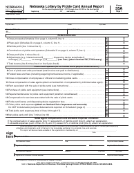 Form 35A Nebraska Lottery by Pickle Card Annual Report - Nebraska, Page 3