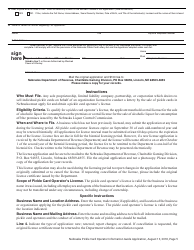 Form 50D Nebraska Application for Pickle Card Operator - Nebraska, Page 2