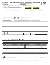 Document preview: Form 50J Nebraska Application for Special Event Bingo Permit - Nebraska