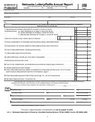 Form 35B Nebraska Lottery/Raffle Annual Report - Nebraska, Page 3