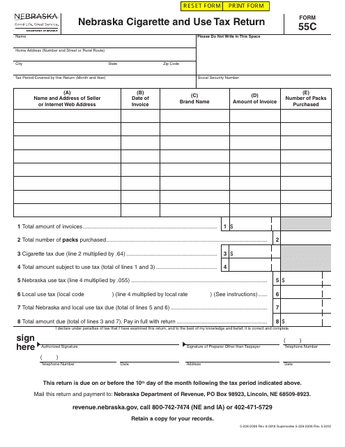 Form 55C  Printable Pdf