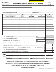 Form 55C Nebraska Cigarette and Use Tax Return - Nebraska