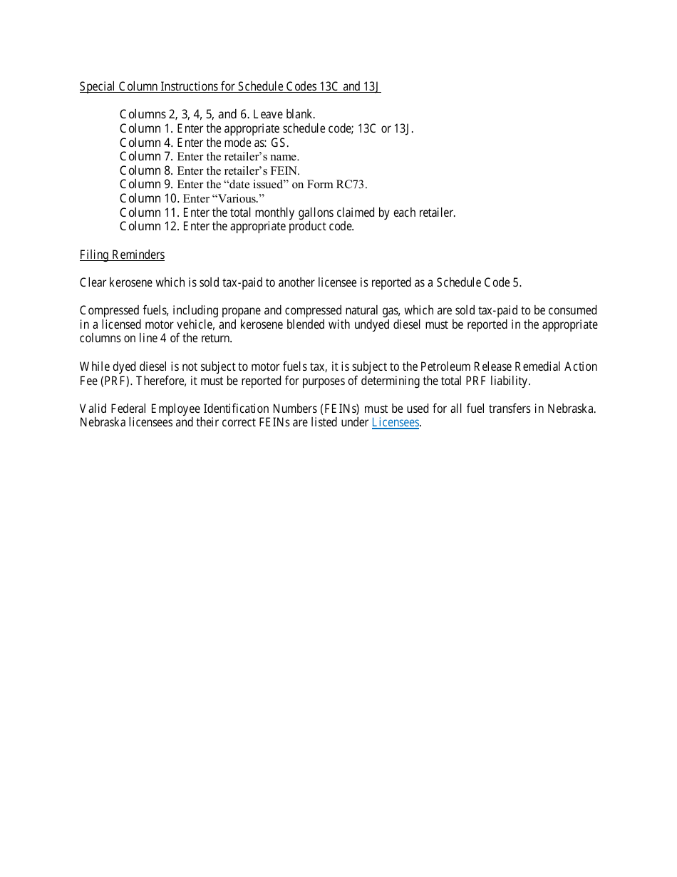 Form 73 MFD Nebraska Multiple Schedule of Disbursements - Nebraska, Page 3