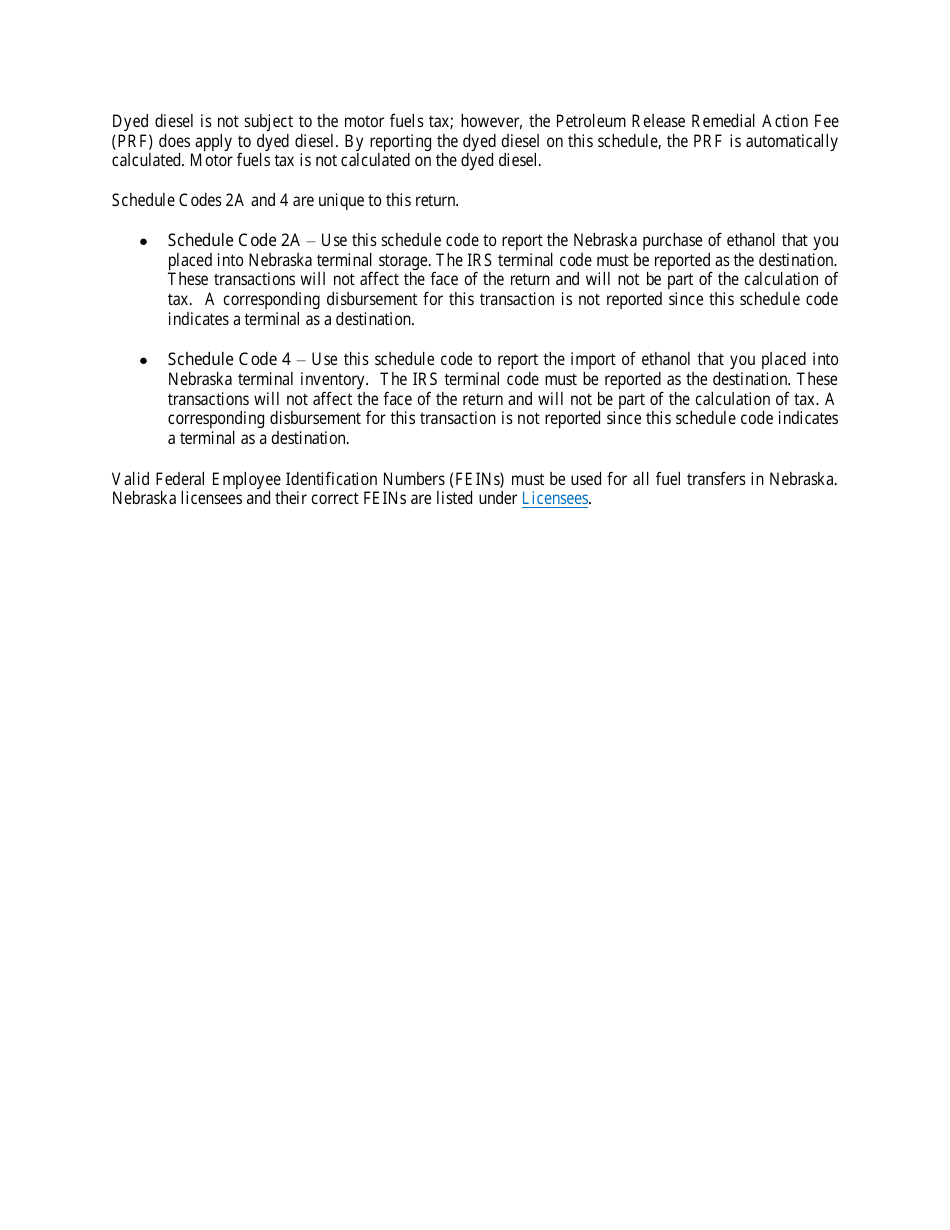 Form 73 MFR Nebraska Multiple Schedule of Receipts - Nebraska, Page 3