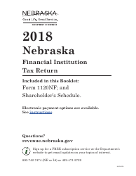 Document preview: Form 1120NF Financial Institution Tax Return - Nebraska
