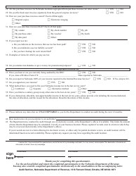 Nebraska Pre-audit Questionnaire - Nebraska, Page 3