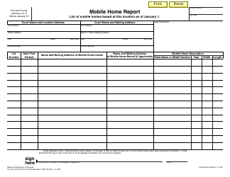 Mobile Home Report Form - Nebraska