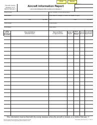 Aircraft Information Report Form - Nebraska
