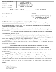 Document preview: Form CC16:2.214 Acceptance of Appointment of Conservator by the Public Guardian - Nebraska