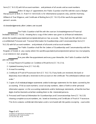 Form CC16:2.216 Acceptance of Appointment of Guardian and Conservator by the Public Guardian - Nebraska, Page 2