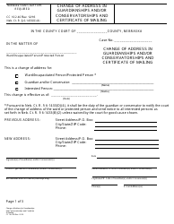 Form CC16:2.46 Change of Address in Guardianships and/or Conservatorships and Certificate of Mailing - Nebraska