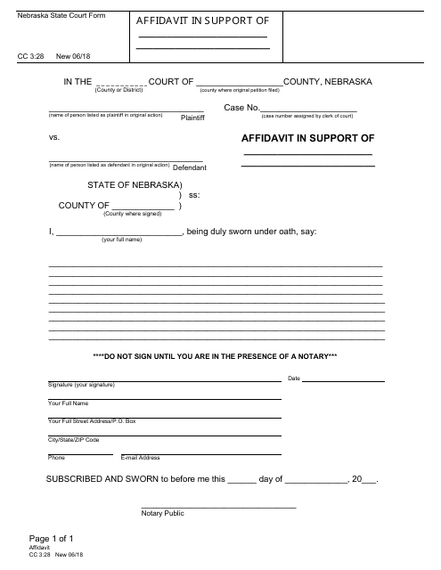 Form CC3:28  Printable Pdf