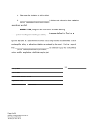 Form DC6:5(27) Affidavit and Application for Order to Show Cause (Visitation) - Nebraska, Page 2
