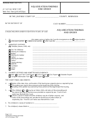 Document preview: Form JC14:11(4) Adjudication Findings and Order - Nebraska