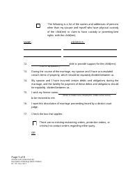 Form DC10:1 Answer and Counterclaim for Dissolution of Marriage (Children) - Nebraska, Page 5