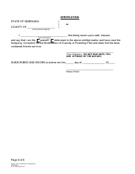 Form DC6:15(6) Answer and Counterclaim to Complaint for Modification - Nebraska, Page 6