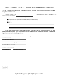 Form CC16:2.41 Application for Approval of Monthly Budget of Guardian - Nebraska, Page 6