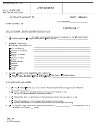 Document preview: Form JC14:11(2) Arraignment - Nebraska