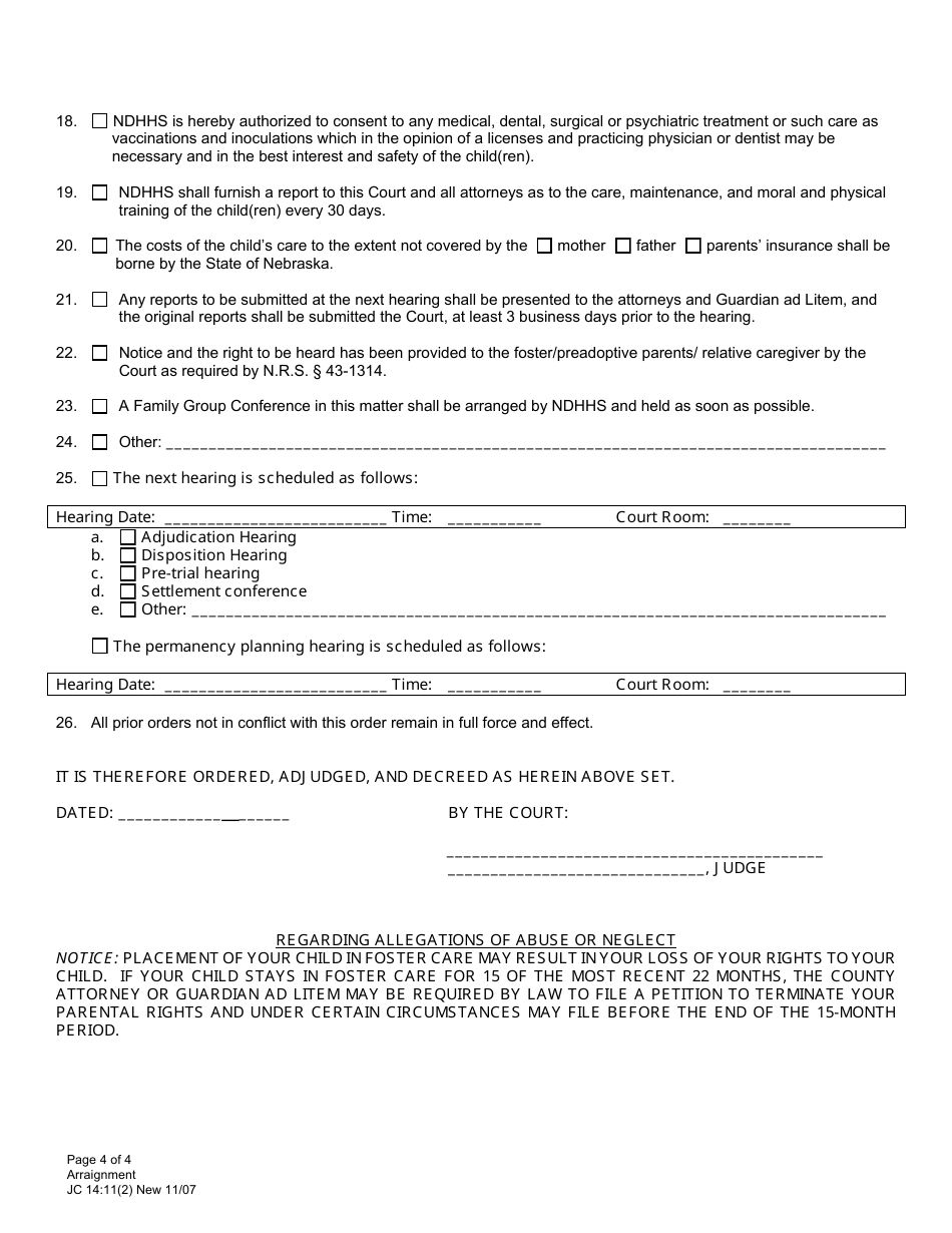 Form Jc14:11(2) Download Fillable Pdf Or Fill Online Arraignment 