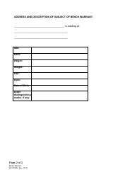 Form DC6:5(26) Bench Warrant - Nebraska, Page 2