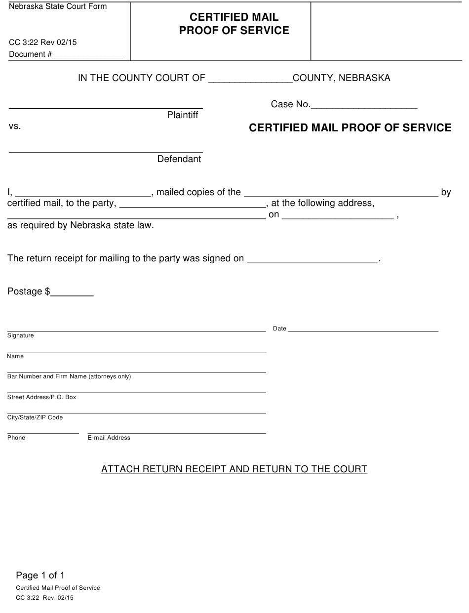 Certified Mail Forms Printable 6332