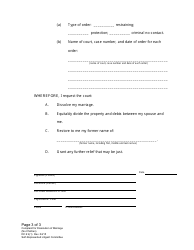 Form DC6:4(1) Complaint for Dissolution of Marriage (No Children) - Nebraska, Page 3